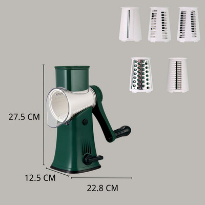 5 în 1 lame înlocuibile Rolă răzătoare pentru legume Tocător de legume multifuncțional Mașină de tăiat fructe de cartofi Tăiător de legume Ustensile de bucătărie