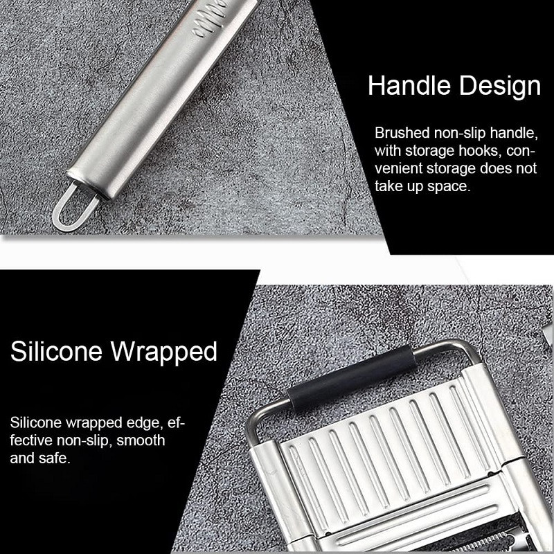 Răzătoare pentru legume, feliere multifuncțională, cartofi, fructe, morcovi, ceapă, tocător de castraveți din oțel inoxidabil, tocător de salate