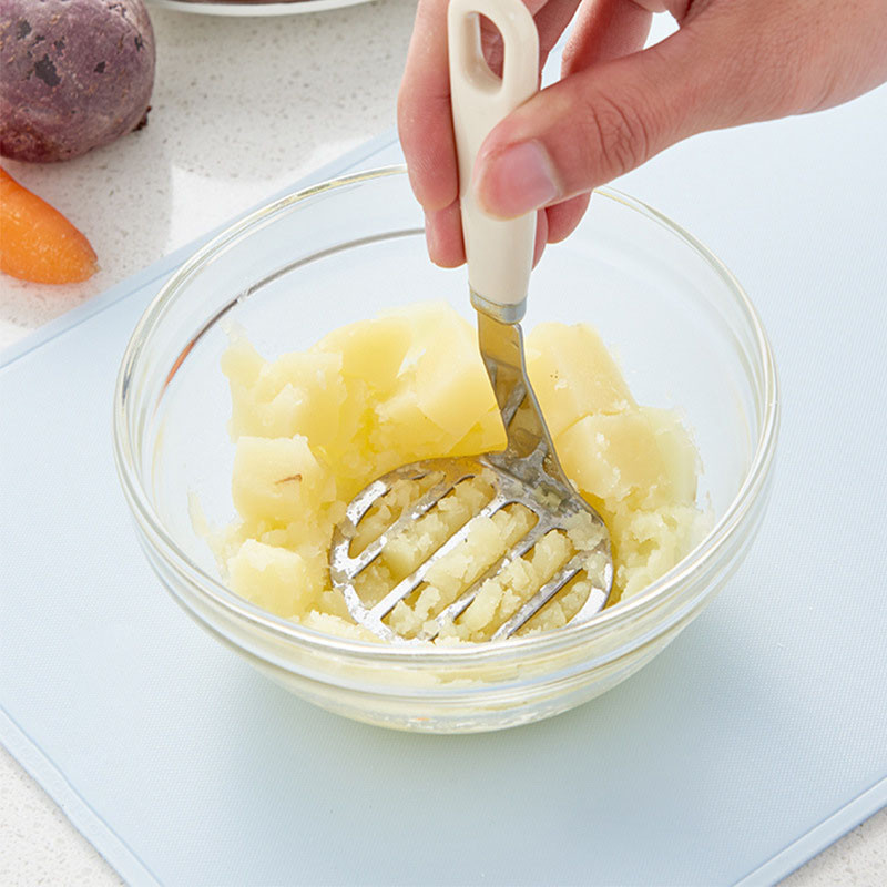 Mașină de zdrobire simplă de cartofi Supliment alimentar pentru bebeluși din oțel inoxidabil Articole de uz casnic Instrument de bucătărie Accesorii de bucătărie Instrumente de gătit