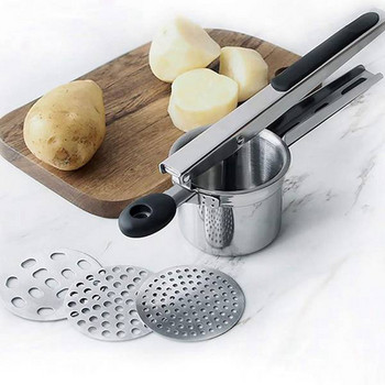 Potato Ricer, Potato Mash με 3 εναλλάξιμους δίσκους για ελαφρύ και αφράτο πουρέ πατάτας, φρούτα, λαχανικά, παιδικές τροφές