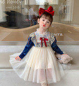 Rochie moderna pentru copii cu dantela si tul