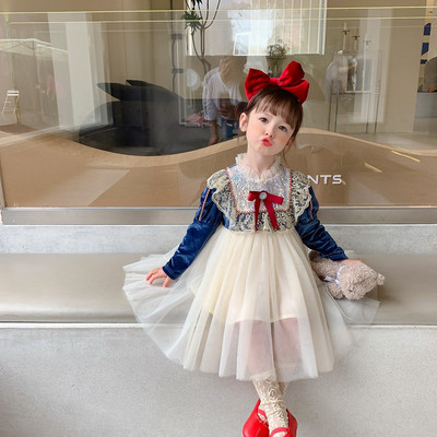 Rochie moderna pentru copii cu dantela si tul