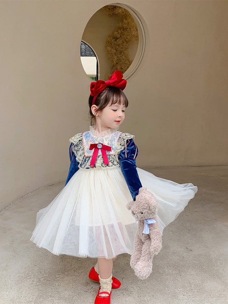 Rochie moderna pentru copii cu dantela si tul