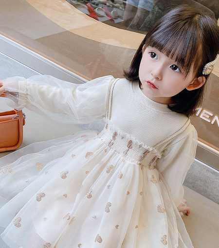 Rochie de tul decupata pentru copii pentru fete