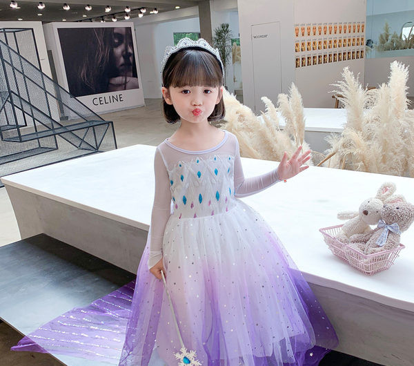 Rochie de tul decupata pentru copii model nou pentru fete