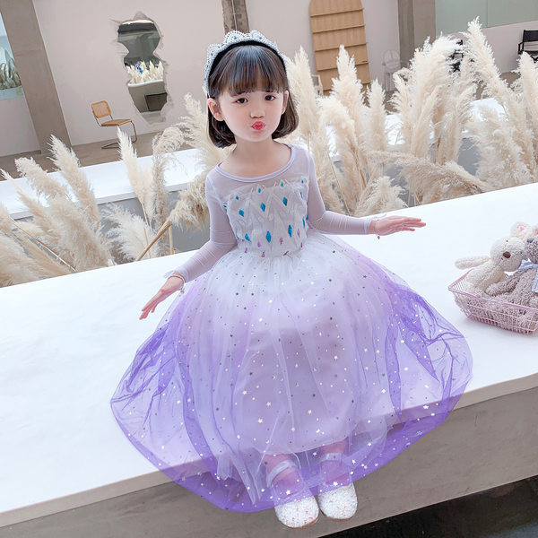 Rochie de tul decupata pentru copii model nou pentru fete