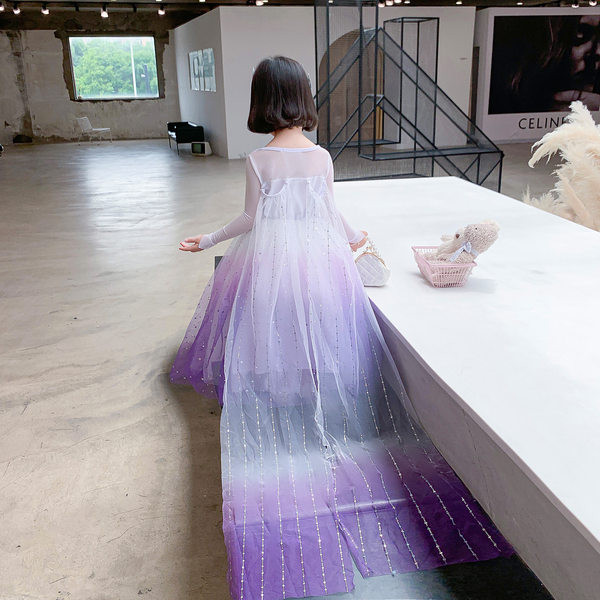 Rochie de tul decupata pentru copii model nou pentru fete