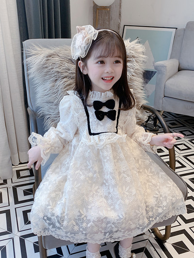 Elegantna dječja haljina s dugim rukavima za djevojčice