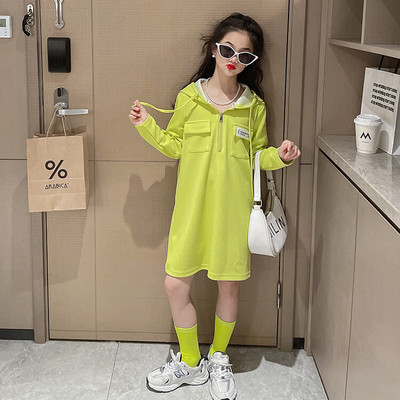 Rochie de toamna pentru copii la moda cu maneca lunga