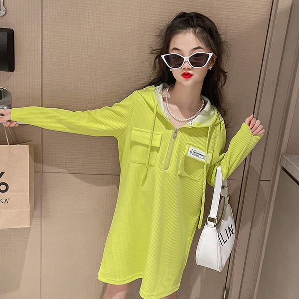 Rochie de toamna pentru copii la moda cu maneca lunga