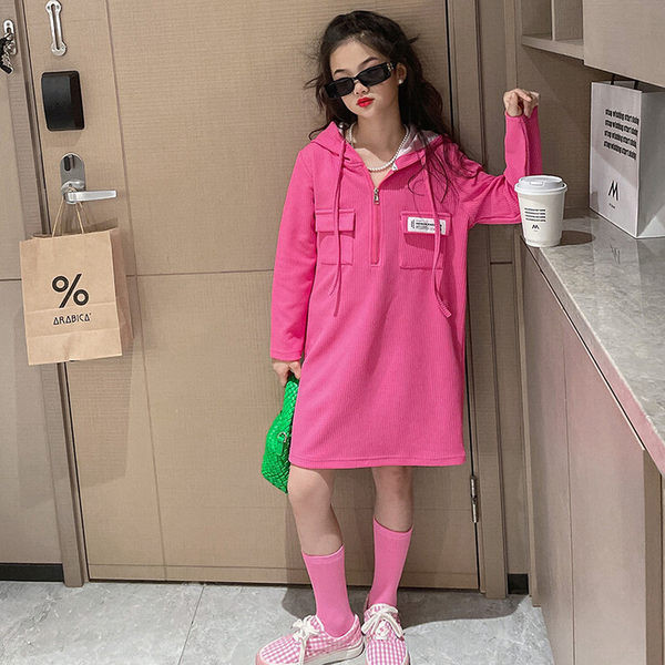 Rochie de toamna pentru copii la moda cu maneca lunga