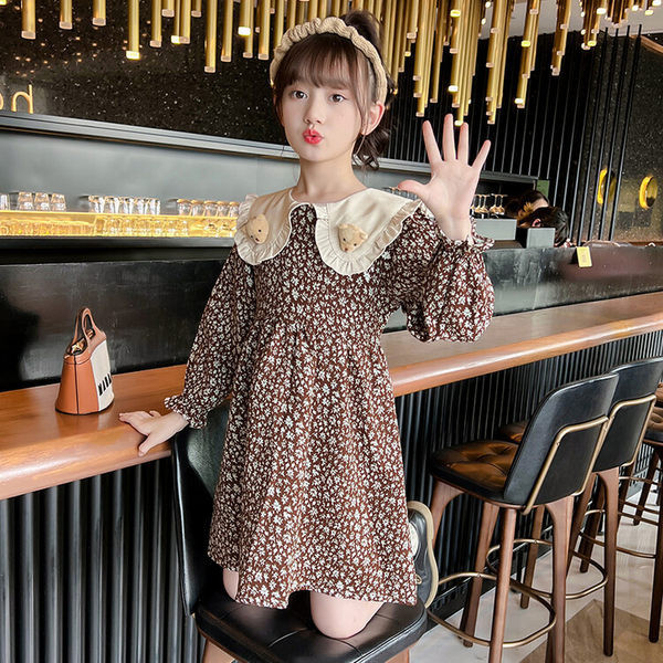 Novi model dječje haljine sa cvjetnim uzorkom za djevojčice