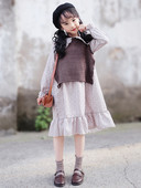 Proljetno-jesenska haljina s dugim rukavima za djevojčice