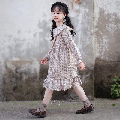 Proljetno-jesenska haljina s dugim rukavima za djevojčice