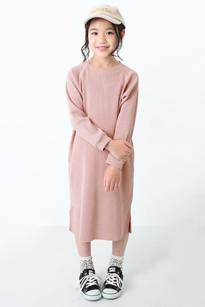 Rochie copii toamna-iarna cu maneci lungi pentru fete - stil japonez