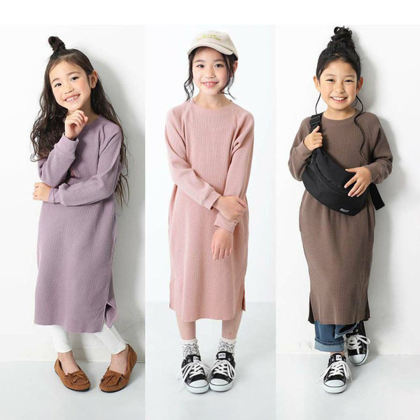 Rochie copii toamna-iarna cu maneci lungi pentru fete - stil japonez