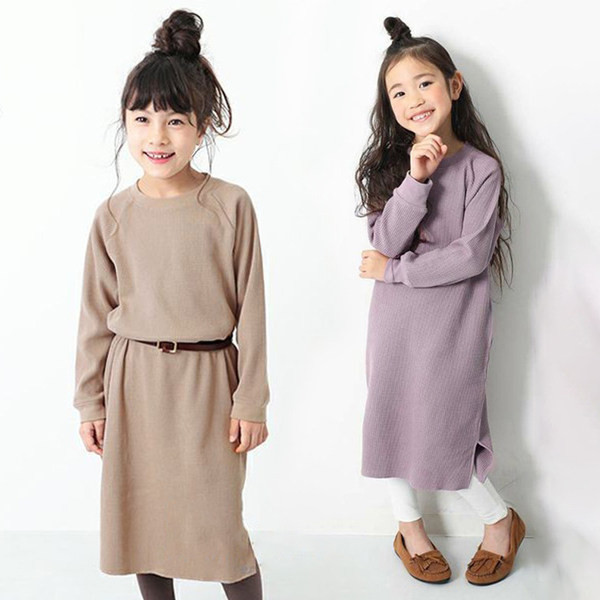 Rochie copii toamna-iarna cu maneci lungi pentru fete - stil japonez