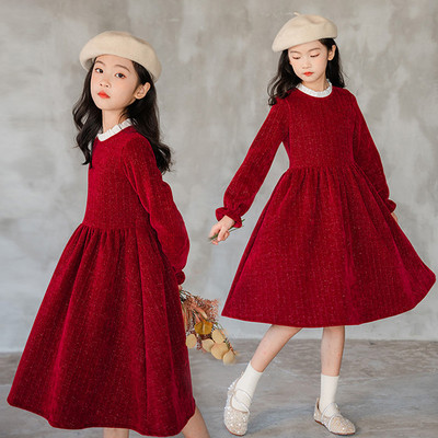 Rochie cu maneca lunga toamna iarna pentru fete