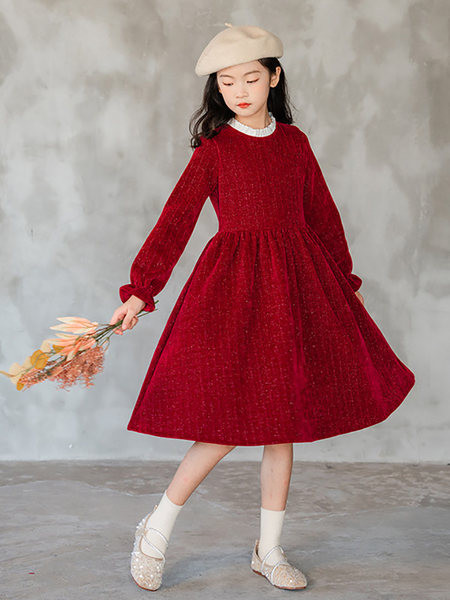 Rochie cu maneca lunga toamna iarna pentru fete