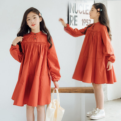 Vaikiška laisva A formos suknelė mergaitėms - tinka pavasariui ir rudeniui