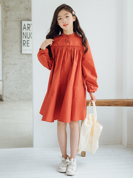 Vaikiška laisva A formos suknelė mergaitėms - tinka pavasariui ir rudeniui