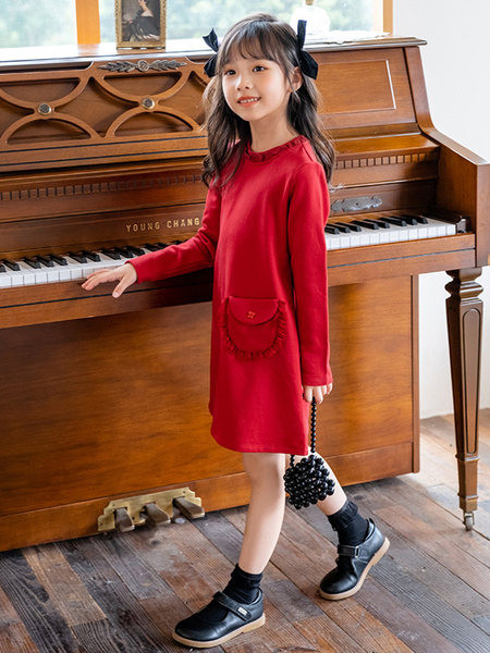 Rochie casual copii pentru fete cu buzunar