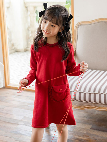 Rochie casual copii pentru fete cu buzunar