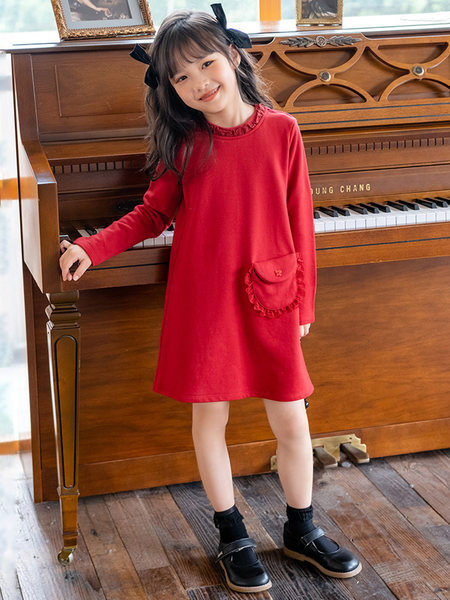 Rochie casual copii pentru fete cu buzunar