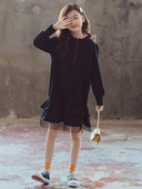 Hosszú ujjú, cipzáras alkalmi ruha lányoknak