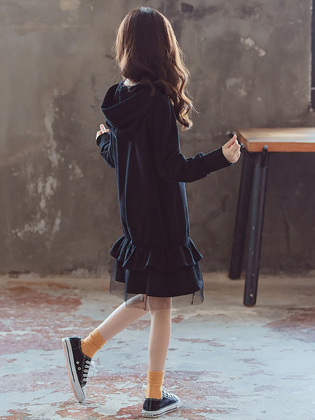 Hosszú ujjú, cipzáras alkalmi ruha lányoknak