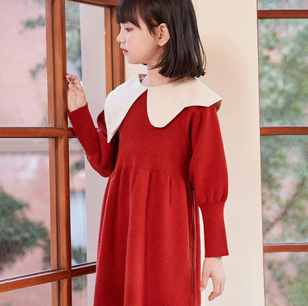 Rochie casual pentru copii cu maneci lungi