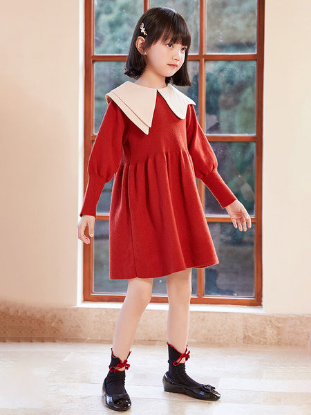 Rochie casual pentru copii cu maneci lungi