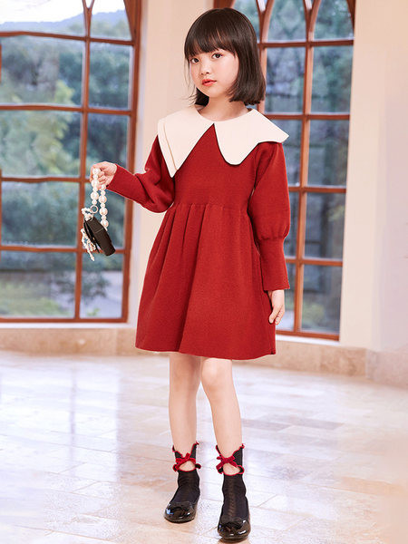 Rochie casual pentru copii cu maneci lungi