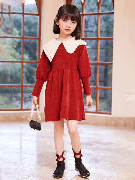 Rochie casual pentru copii cu maneci lungi