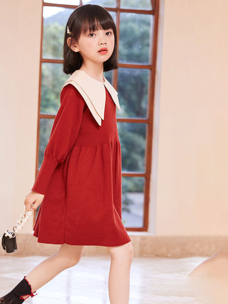 Rochie casual pentru copii cu maneci lungi