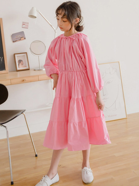 Rochie Ocazională De Lungime Mijlociu Mânecă Lungă Pentru Fete