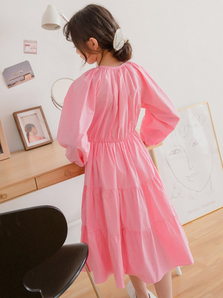 Rochie Ocazională De Lungime Mijlociu Mânecă Lungă Pentru Fete