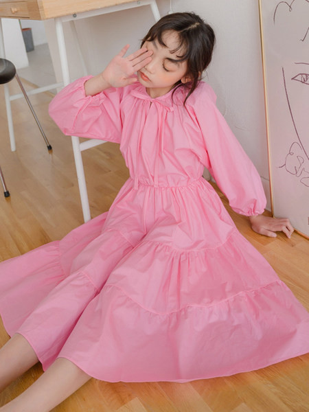 Rochie Ocazională De Lungime Mijlociu Mânecă Lungă Pentru Fete