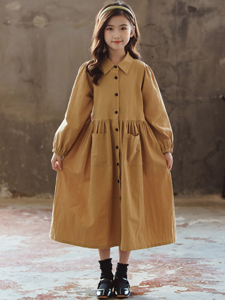 Rochie de zi cu zi lungă pentru copii pentru fete - model gratuit