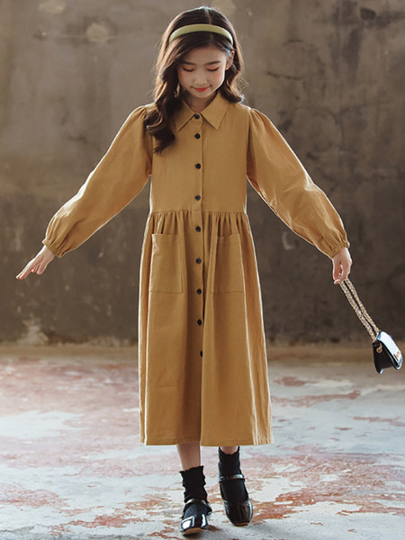 Rochie de zi cu zi lungă pentru copii pentru fete - model gratuit