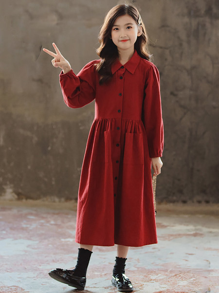 Rochie de zi cu zi lungă pentru copii pentru fete - model gratuit