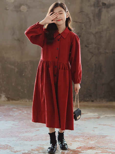 Rochie de zi cu zi lungă pentru copii pentru fete - model gratuit