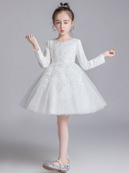 Dječja elegantna haljina od čipke i tila