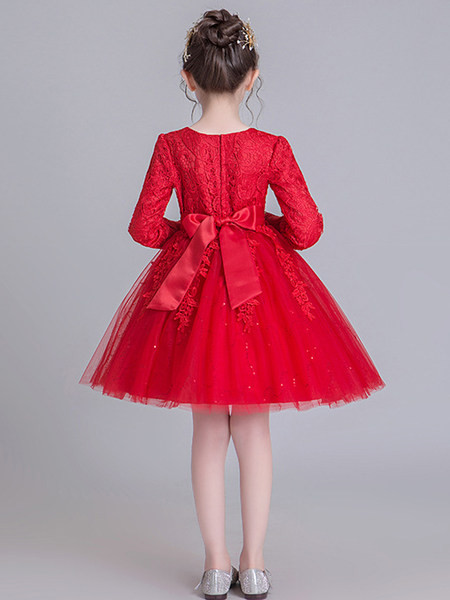 Dječja elegantna haljina od čipke i tila