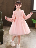 Rochie la modă cu mânecă lungă pentru fete