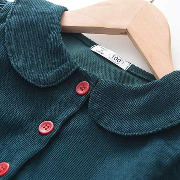 Rudeninė suknelė mergaitėms ilgomis rankovėmis