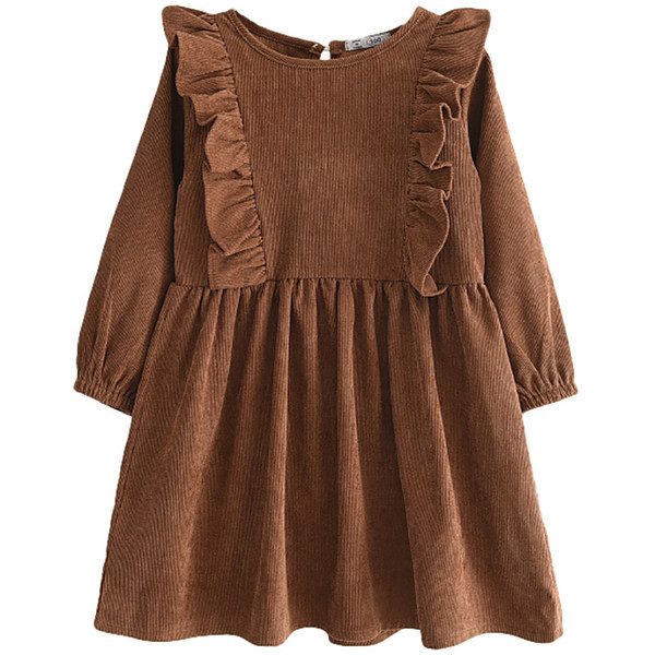 Rochie de copii pentru fete cu maneci lungi si decolteu oval