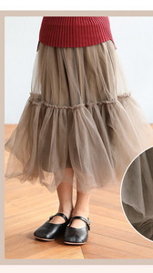 Madingas mergaičių sijonas aukštu juosmeniu