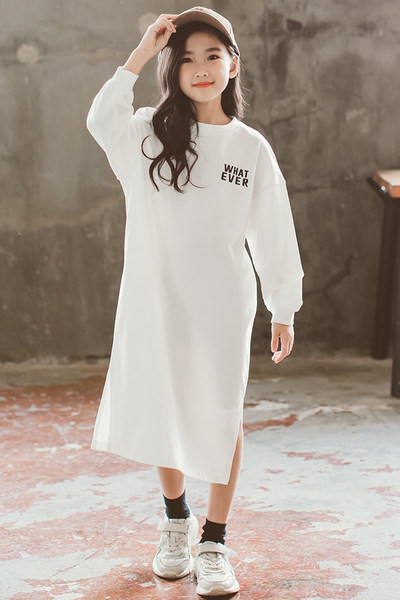 Rochie sport imprimata cu maneca lunga pentru fete