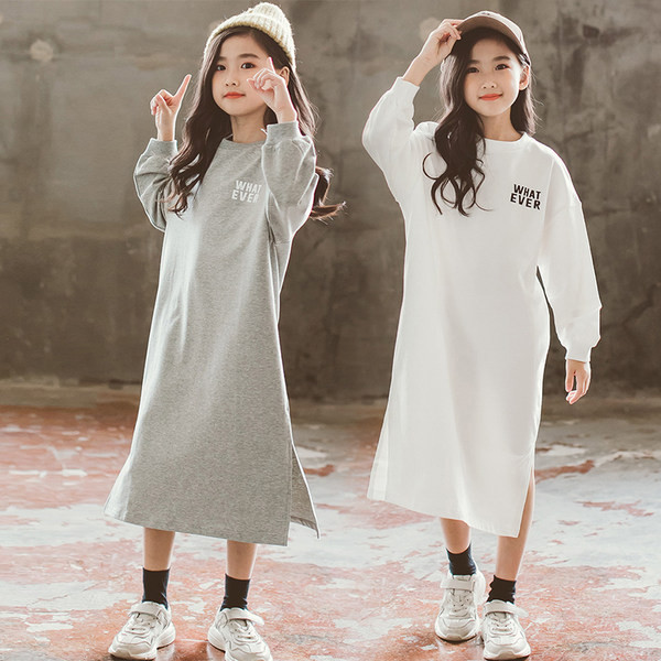 Rochie sport imprimata cu maneca lunga pentru fete